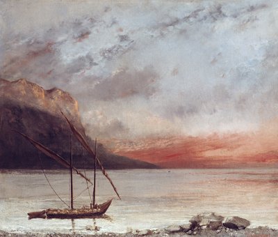 Sunset over Lake Leman, 1874 by Gustave Courbet